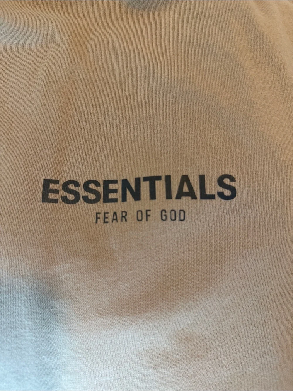 Essentials Men’s Short Sleeve Logo Tee in Sand